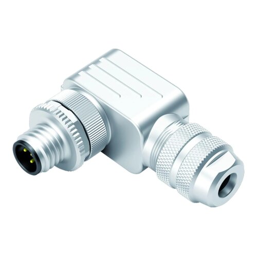 binder 99-1487-822-08 M12 Winkelstecker 8-polig, schirmbar, Schraubklemme, IP67, 6,0–8,0 mm