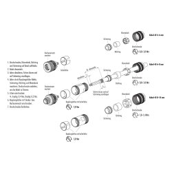 binder 99-1487-914-08 M12 Kabelstecker 8-polig, schirmbar, Schraubklemme, IP67, 8,0–10,0 mm