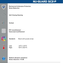 Delfingen Textil 1041186 Nu-Guard SC2-P 8 mm Orange Coil, 400 Meter
