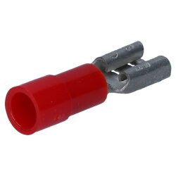 Cembre RF-F408 ploščata posoda 4,8x0,8 rdeča 0,25-1,5 mm² delno izolirana