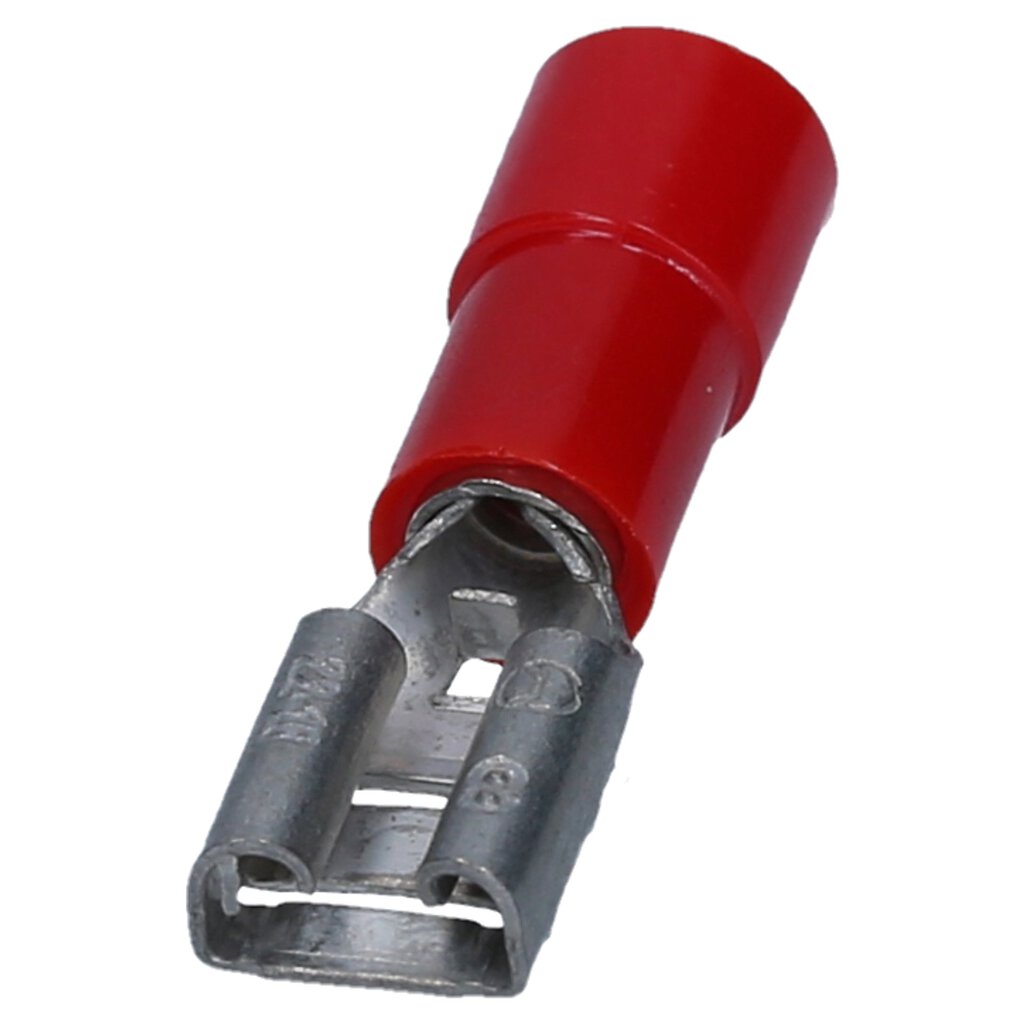 100 Kabelschuhe Flachsteckhülsen rot 6,3 x0,8mm für 0,5-1,5mm² Kabelschuh Buchse 