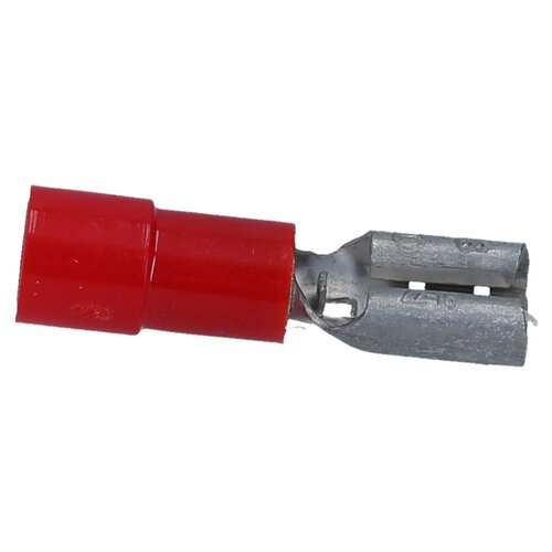 100 Kabelschuhe Flachsteckhülsen rot 6,3 x0,8mm für 0,5-1,5mm² Kabelschuh Buchse 