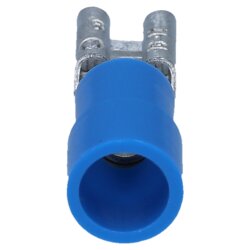 Cembre BF-F405 フラット レセプタクル 4.8x0.5 ブルー 1.5-2.5mm² 部分絶縁