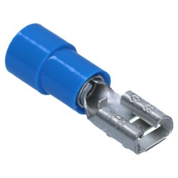 Gniazdo płaskie Cembre BF-F408 4,8x0,8 niebieskie 1,5-2,5mm² częściowo izolowane