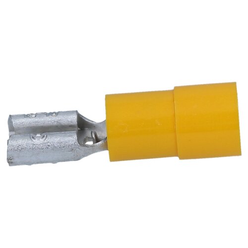 25 X 6.3mm Gelb Stecker Doppel Quetschverbinder Terminal
