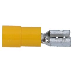 Cembre GF-F608 flat receptacle 6.3x0.8 yellow 4-6mmÂ² partially insulated