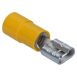 Cembre GF-F608 flat receptacle 6.3x0.8 yellow 4-6mmÂ² partially insulated