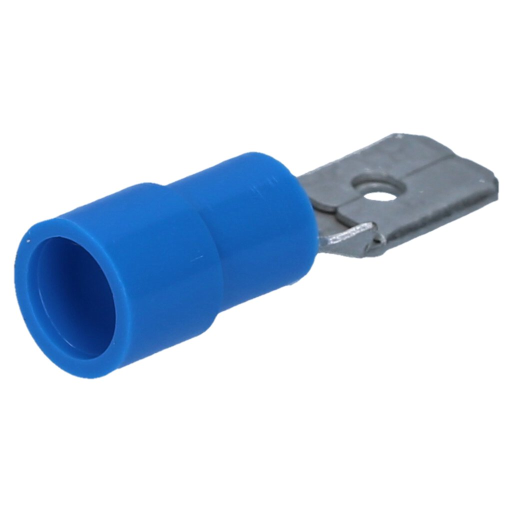 50 Kabelschuhe Flachstecker blau 6,35 x0,8mm für 1,5-2,5mm² Kabelschuh Stecker 