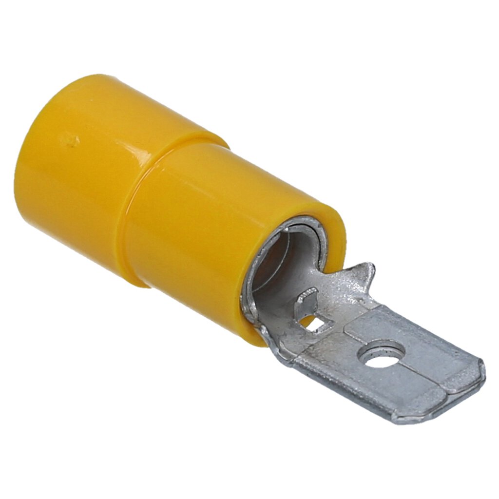 10 Flachsteckhülsen mit Abzweig gelb 6,3x0,8mm Kabelschuhe für 4,0-6,0mm² Buchse 