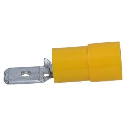 Cembre GF-M608 flat plug 6,3x0,8 yellow 4-6mm² partly insulated