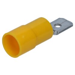 Cembre GF-M608 plochý konektor 6,3x0,8 žlutý 4-6mm² částečně izolovaný