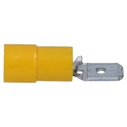 Cembre GF-M608 plochý konektor 6,3x0,8 žlutý 4-6mm² částečně izolovaný