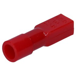 Cembre RF-F308P flat receptacle 2,8x0,8 red 0,25-1,5mm² fully insulated