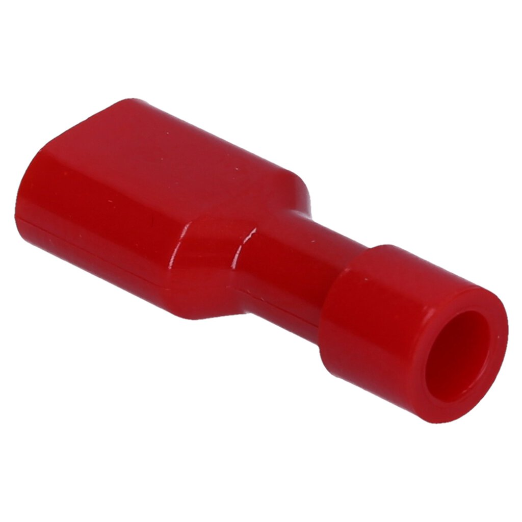 25x Flachsteckhülse vollisoliert 0,5-1,5mm² rot ; für Flachstecker 0,8x4,8mm 