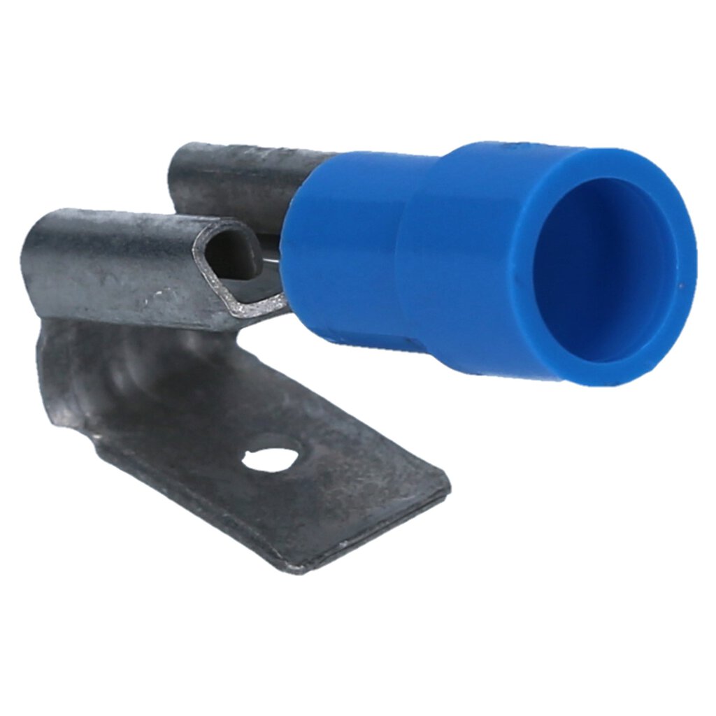 100 Stk Flachstecker 6,35 x 0,8mm/ 1,5-2,5mm² Blau PVC Kabelverbinder Kabelschuh 