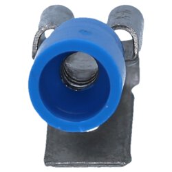 Cembre BF-FM608 Doppelflachsteckerhülse 6,3x0,8 blau 1,5-2,5mm²  teilisoliert