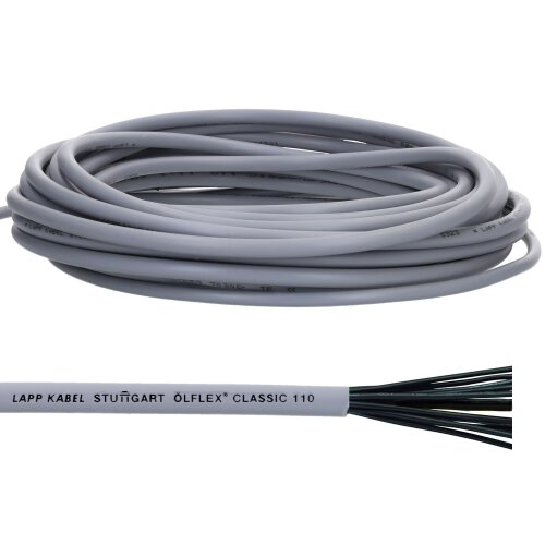 Lapp 1119752 Cable de control Ölflex Classic 110 2X0,5mm² PVC sin conductor de protección gn/ge