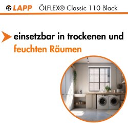 Lapp 1120311 ÖLFLEX CLASSIC 110 Black 0.6/1kV 5G1.5mm² connection cable