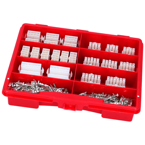 Molex Mini-Fit Jr. asortimento dėžutė 393 vnt 8 kontaktų / 10 kontaktų / 12 kontaktų
