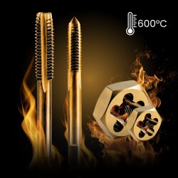 SW-Stahl 82251L Gewindeschneidsatz, TiN, M2-M18, 110-teilig