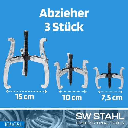 BGS Trekkerset, 2-/3-arms 100 / 120 / 150 mm 3-delig 6792