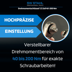 SW-Stahl 03814L Drehmomentschlüssel, 1/2", 40-200 Nm