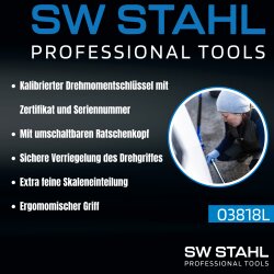 SW-Stahl 03818L Llave dinamométrica, 1" pulgada, 200-1.000 Nm