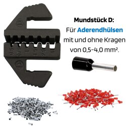 SW-Stahl 42585L Kabelschuhklemmzangensatz, auswechselbare Mundstücke, 6-teilig