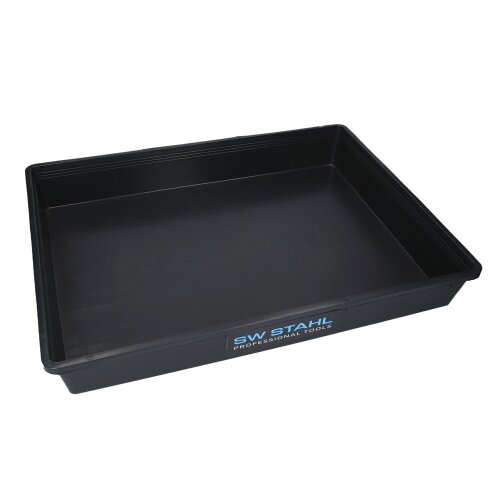 SW-Stahl 07376L Universal rektangulär uppsamlingsbricka / oljeuppsamlingsbricka / gallerrengöring / kattsandbricka / växthusbricka / 18L kapacitet / plast eller plast