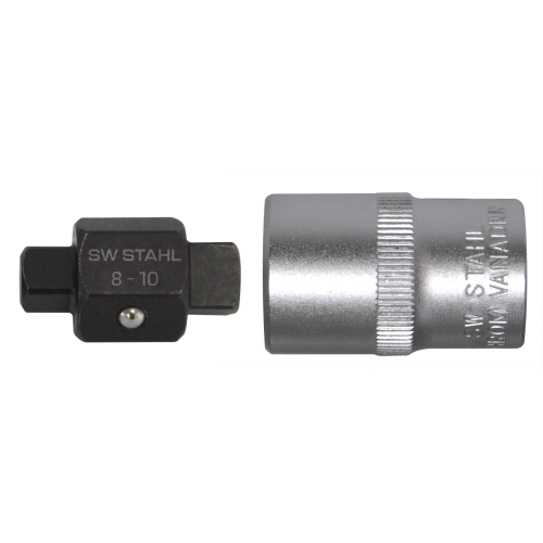 SW-Stahl 03000SB 机油维修套筒扳手，1/2"，8 mm，10 mm