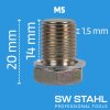 SW-Stahl 03011L Schraube mit Aludichtung, M15 x 1,5