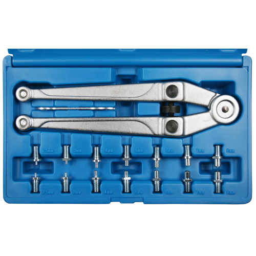 SW-Stahl S1464 Stirnlochschlüssel mit auswechselbaren Spitzen, 16-teilig