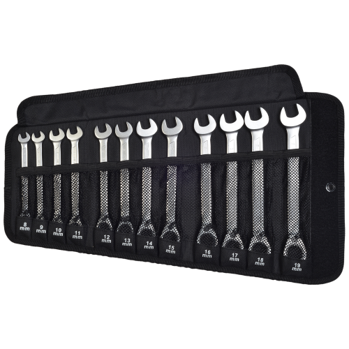 SW-Stahl 03520L kombinēto sprūdrata uzgriežņu atslēgu komplekts, 8-19 mm, grozāms, 12 gab.