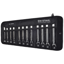 SW-Stahl 03520L kombinēto sprūdrata uzgriežņu atslēgu komplekts, 8-19 mm, grozāms, 12 gab.