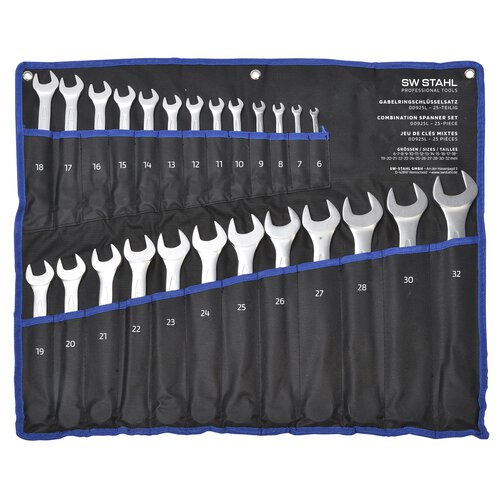 SW-Stahl 00925L Crescent wrench set, 6-32 mm, 25 pieces