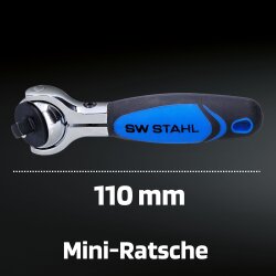 SW-Stahl 05715L apverčiamas reketas, 1/4 colio, pasukama galvutė