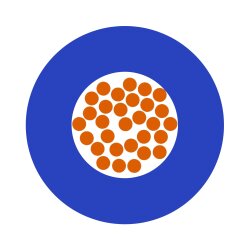 Lapp 4510142 PVC fio único H05V-K 0,75 mm² azul escuro 100m