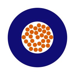 Lapp 4510163 PVC fio único H05V-K 1,0 mm² azul ultramarino 100m