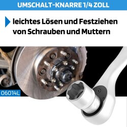 SW-Stahl 06014L carraca reversible 1/4" pulgadas, diseño delgado