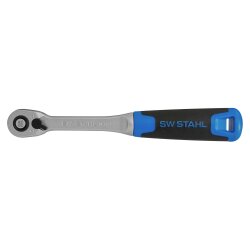 SW-Stahl 06012L Umschaltknarre 1/2 Zoll I feinverzahnte Ratsche für Auto mit 72 Zähnen I Knarre 1/2 Zoll mit Vierkantantrieb und schlanker Ausführung