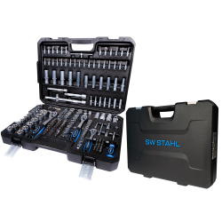 ÐšÐ¾Ð¼Ð¿Ð»ÐµÐºÑ‚ Ð³Ð°ÐµÑ‡Ð½Ð¸ ÐºÐ»ÑŽÑ‡Ð¾Ð²Ðµ SW-Stahl 07784L, 1/4", 3/8", 1/2" Ð¸Ð½Ñ‡Ð°, 184 Ñ‡Ð°ÑÑ‚Ð¸ I ÐºÑƒÑ‚Ð¸Ñ Ñ Ñ‚Ñ€ÐµÑÑ‡Ð¾Ñ‚ÐºÐ° I ÐºÑƒÑ‚Ð¸Ñ Ñ Ñ‚Ñ€ÐµÑÑ‡Ð¾Ñ‚ÐºÐ° I ÐºÑƒÑ‚Ð¸Ñ Ñ Ð³Ð°Ð¹ÐºÐ¸