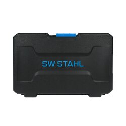 SW-Stahl 07748L Steckschlüsselsatz 1/4" Zoll Sechskant I Werkzeugkoffer 48-teilig I Knarrenkasten klein I Ratschenkasten für Auto I Nusskasten mit Ratsche I Steckschlüssel und Bitsatz