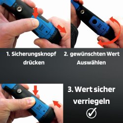 Chave de torque profissional SW-Stahl 03874L, 1/2 polegada, 40-200 Nm