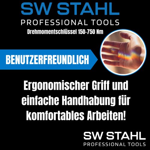 SW-Stahl 03877L Profi Drehmomentschlüssel, 3/4 