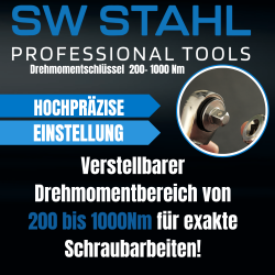 SW-Stahl 03878L プロフェッショナル トルク レンチ、1 インチ、200 ～ 1,000 Nm