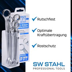 SW-Stahl 00170L Doppelringschlüsselsatz, 6-22 mm, 8-teilig