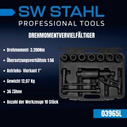 SW-Stahl 03965L Torque multiplier, 1" inch, 3,200 Nm, 10 pieces