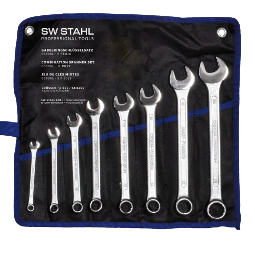 SW-Stahl 00908L Gabelringschlüsselsatz, 6-19 mm, 8-teilig