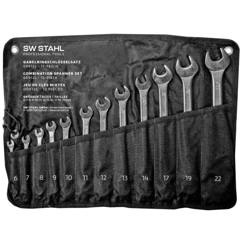 SW-Stahl 00912L Gabelringschlüsselsatz, 6-22 mm, 12-teilig
