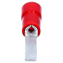 Cembre RF-PP12 flat pin cable lug insulated 22.9mm long red